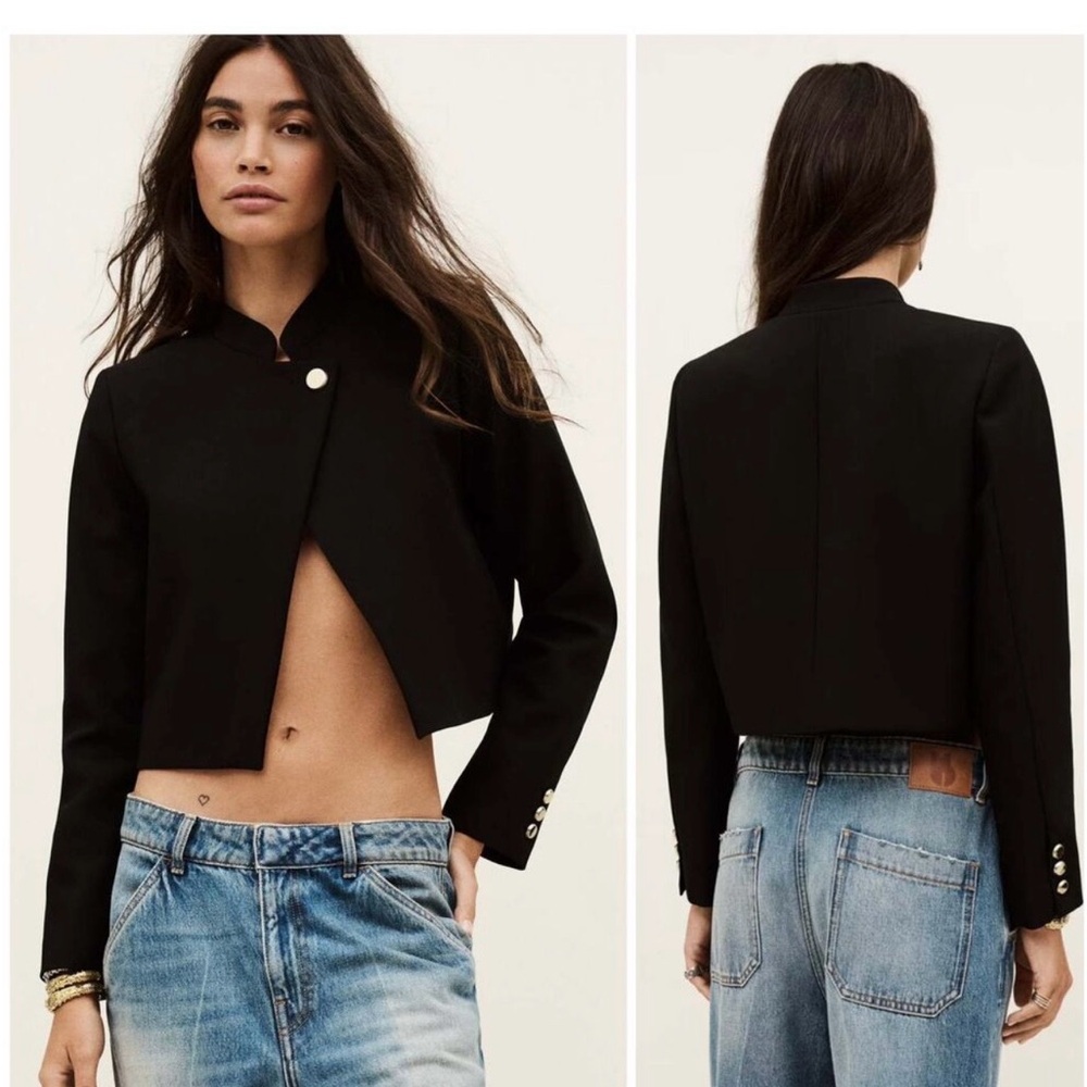 NWT BASH jacket w gold buttons